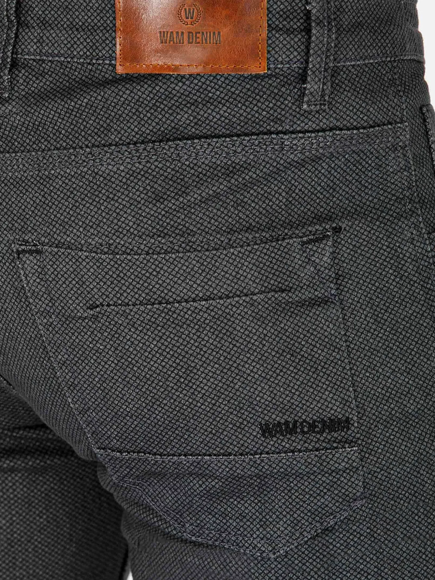 Wam Denim Jeans|Twilight Mini Check Slim Fit Anthracite Jeans