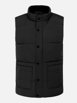 Wam Denim Bodywarmer|Velvet Crew Neck Black Bodywarmer