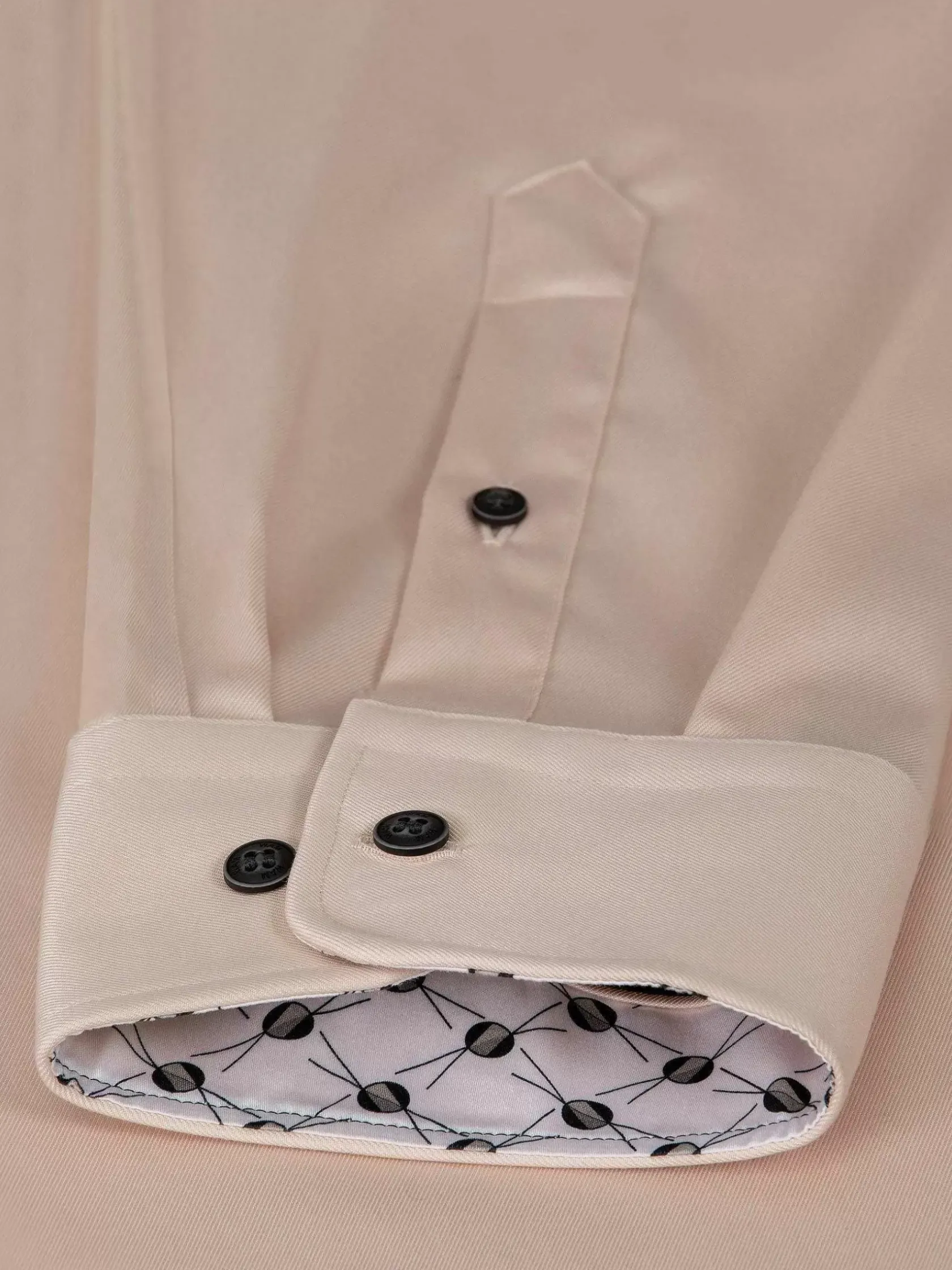 Wam Denim Overhemd Lange Mouwen|Vercelli Solid Light Pink Overhemd Longe Mouw