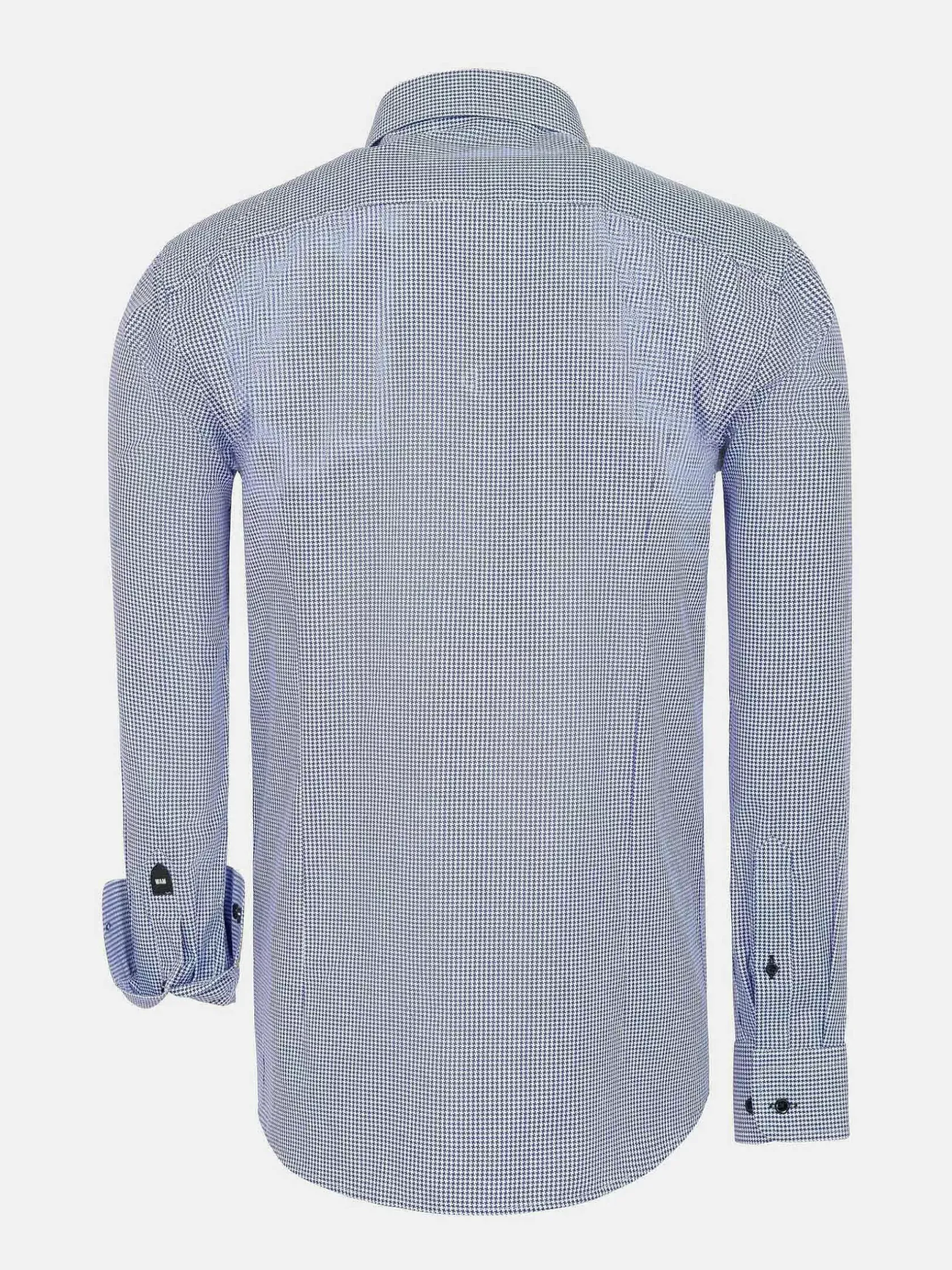 Wam Denim Overhemd Lange Mouwen|Vermilion Checkered Blue Overhemd Lange Mouw