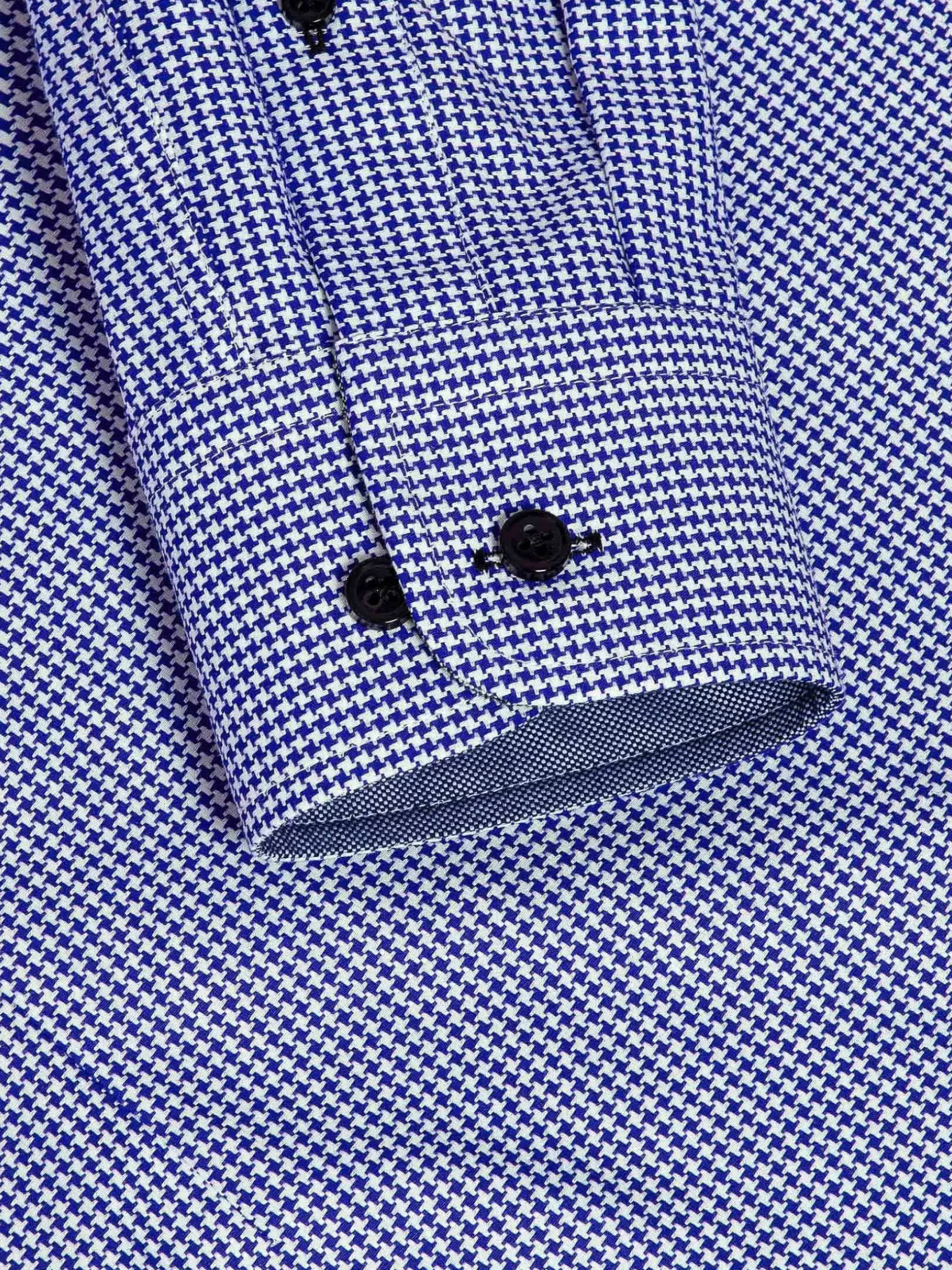 Wam Denim Overhemd Lange Mouwen|Vermilion Checkered Royal Blue Overhemd Lange Mouw
