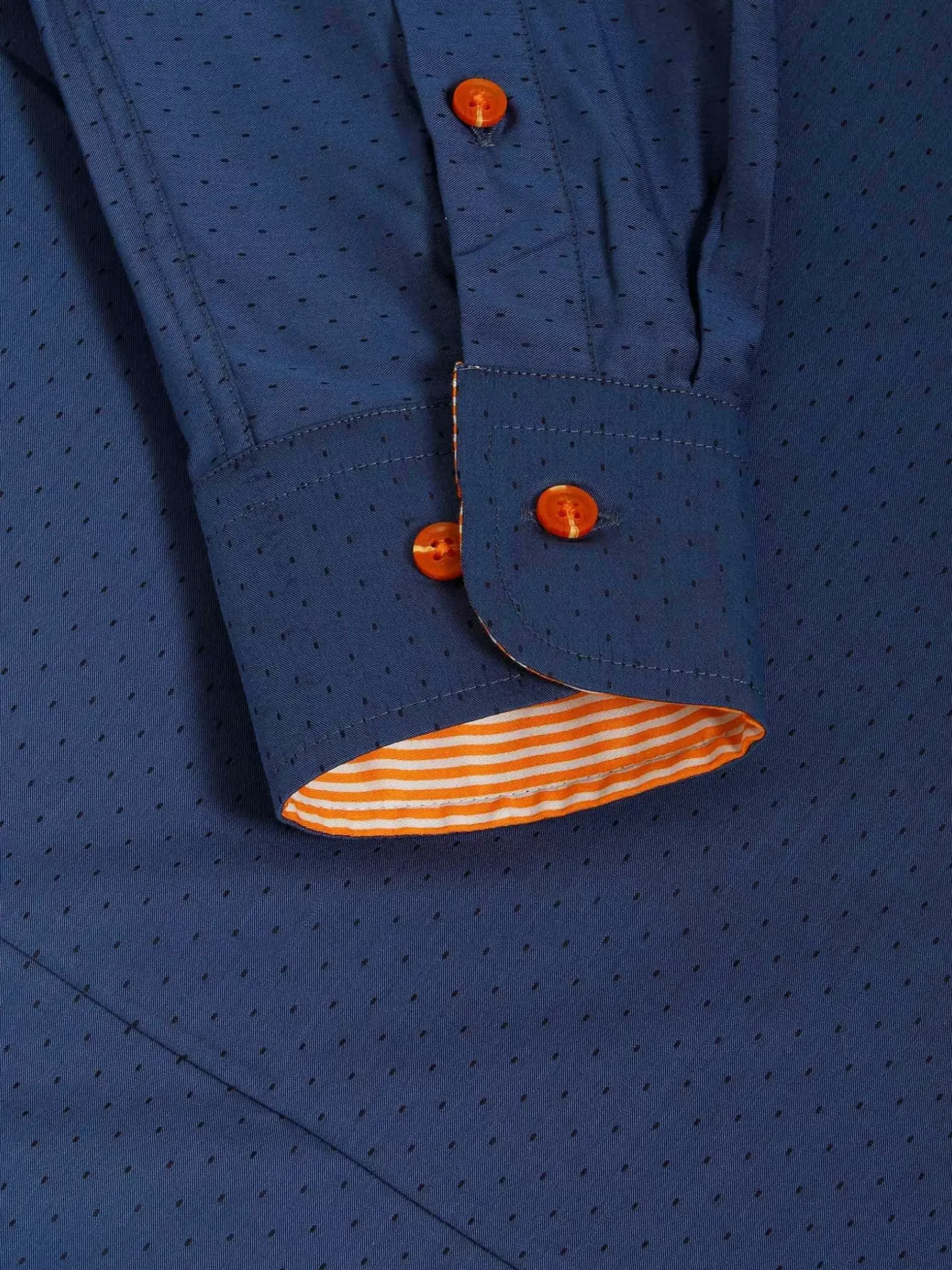 Wam Denim Overhemd Lange Mouwen|Waylon Regular Fit Indigo Overhemd