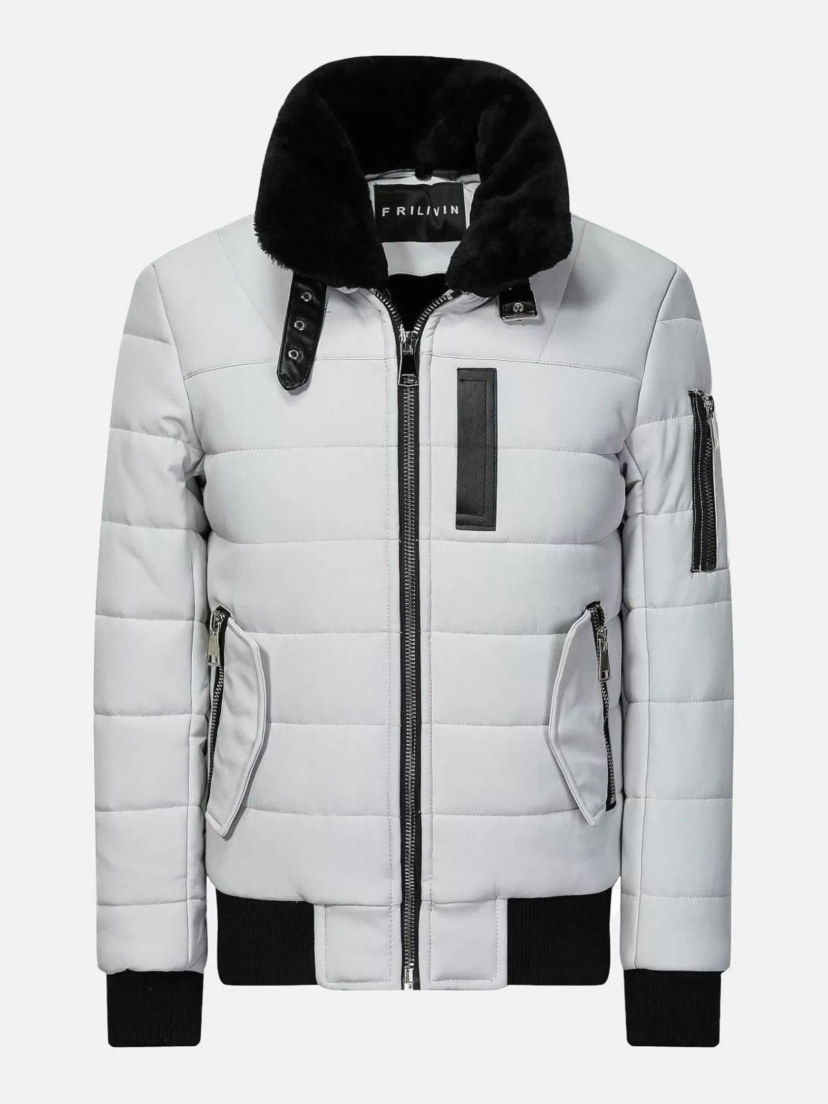 Wam Denim Winterjassen|Winter Jassen Ab6608-4 Grey