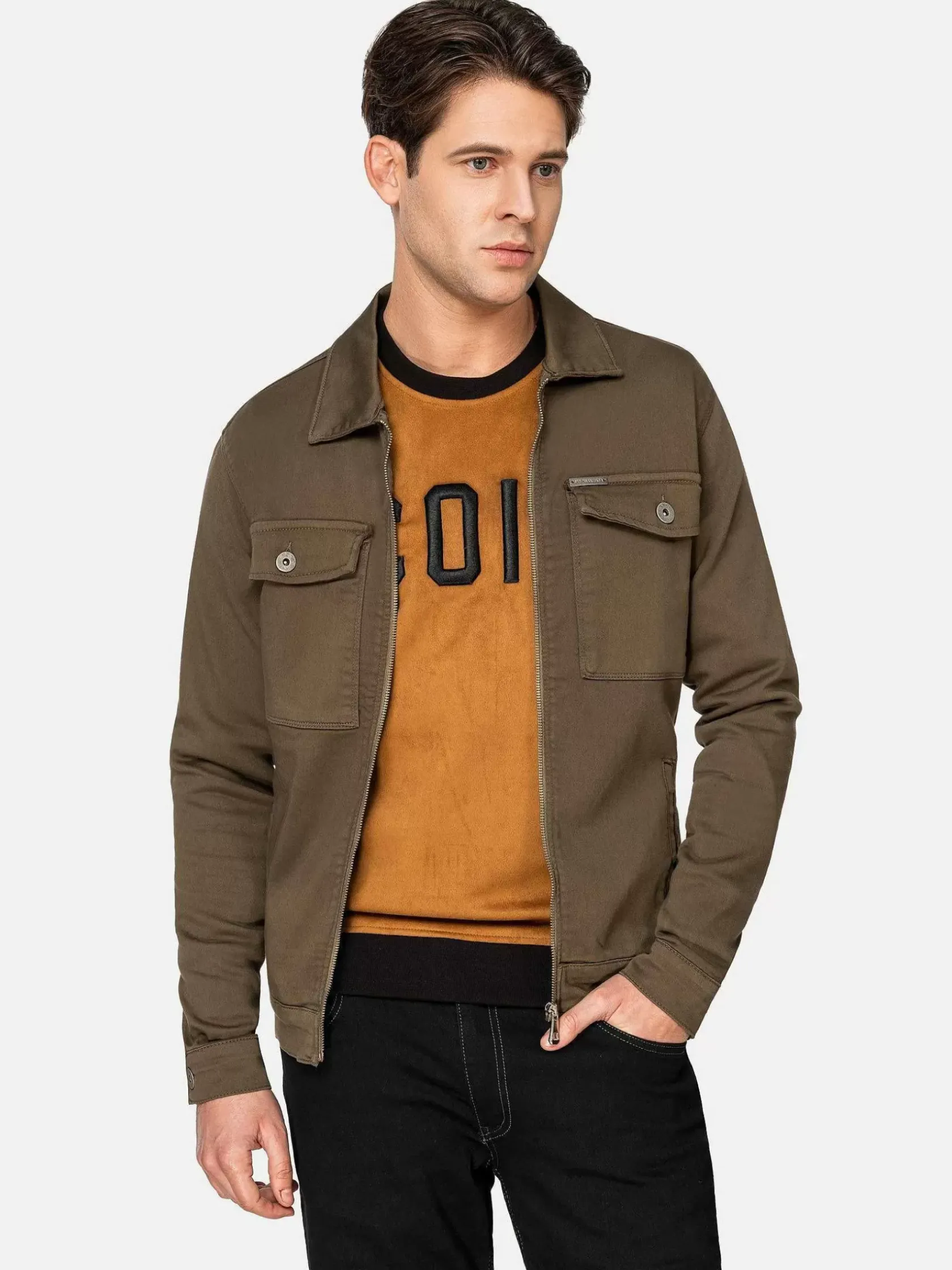 Wam Denim Zomerjassen|Zomer Jassen 82168 Curtice Khaki